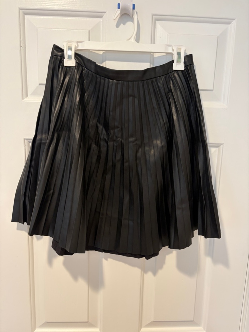 Women’s black leather skirt by French Connection size 10